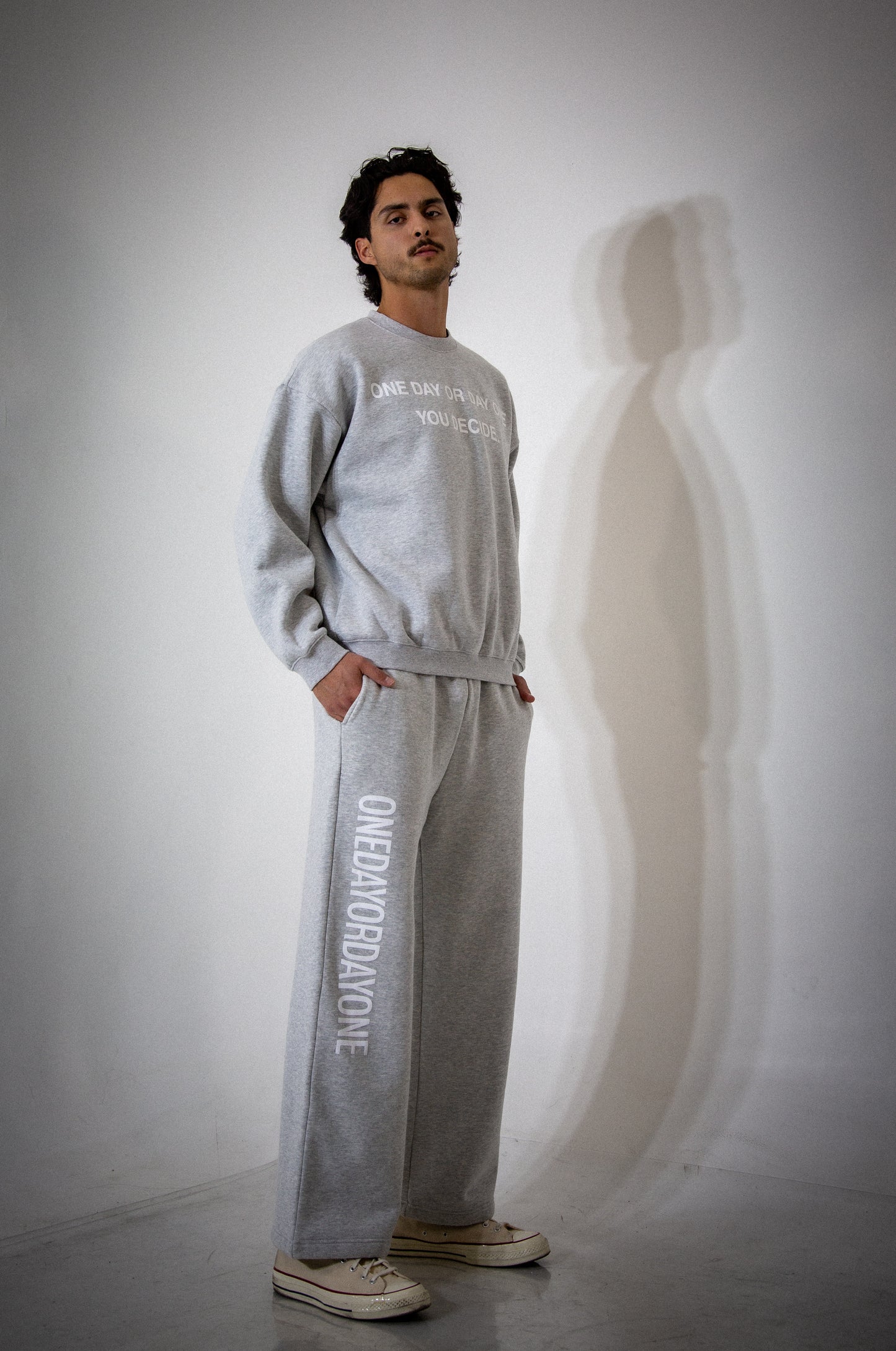 'Goal Was To Eat' Crewneck - Heather Grey