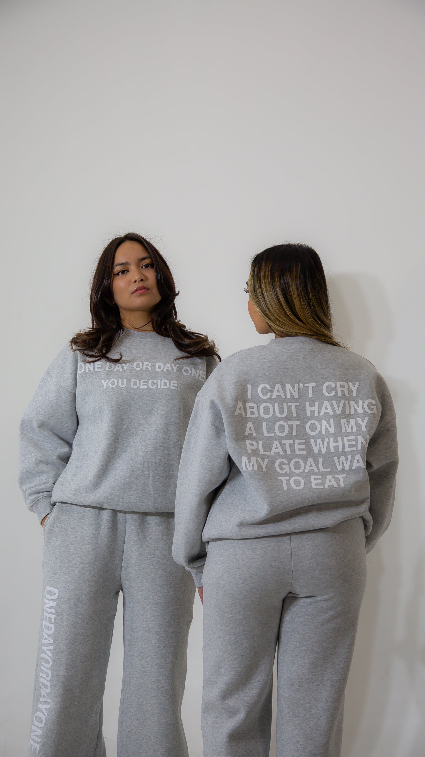 'Goal Was To Eat' Crewneck - Heather Grey