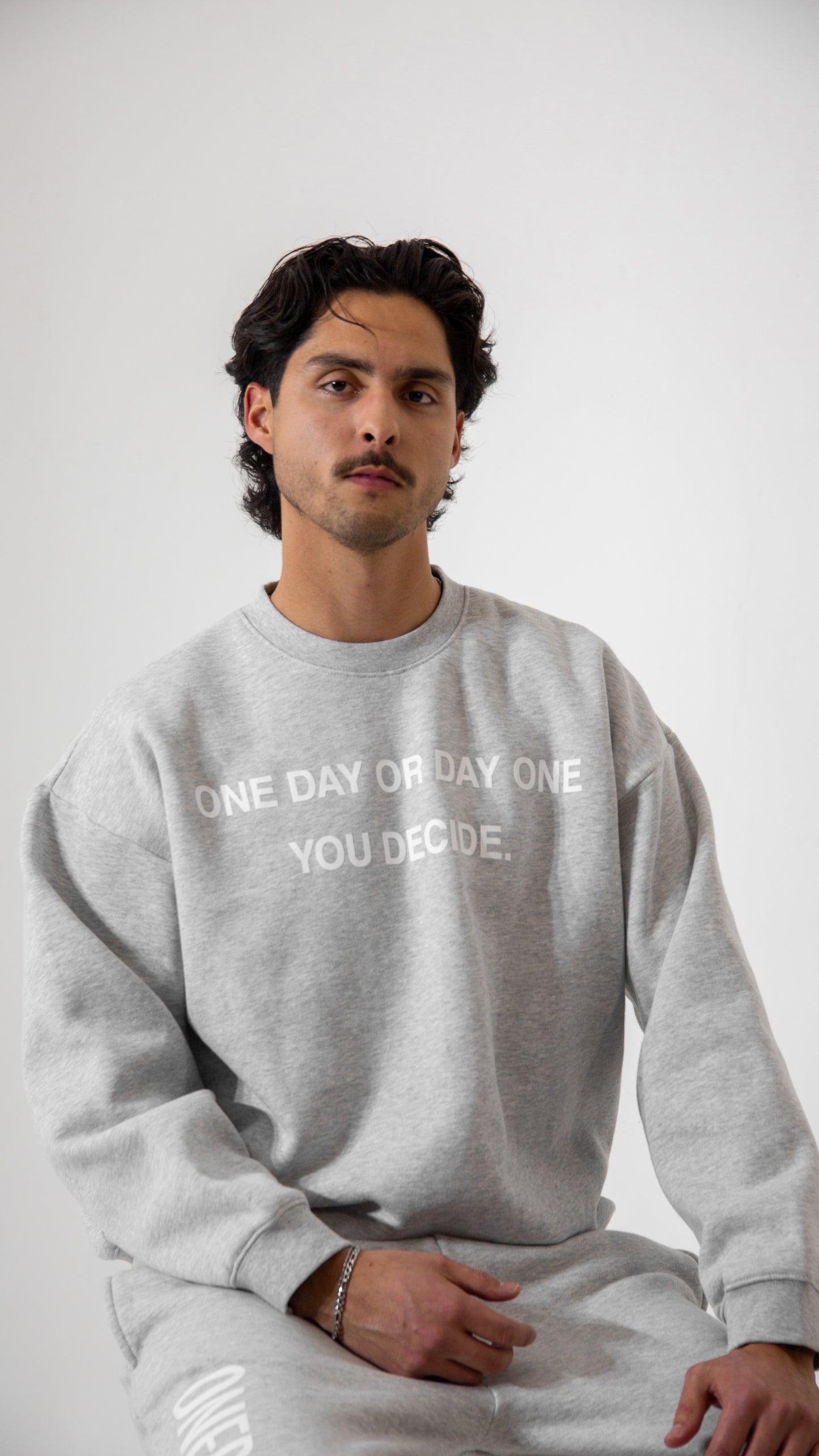 'Goal Was To Eat' Crewneck - Heather Grey