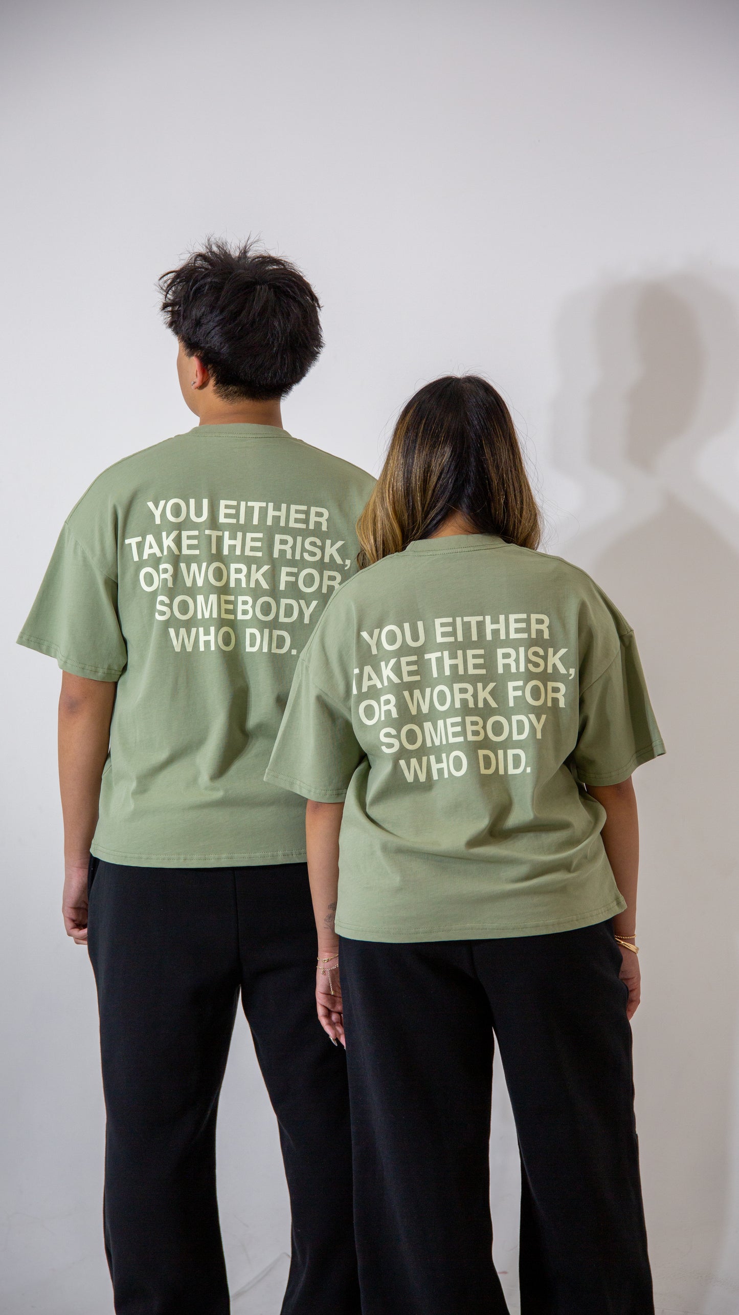 'Take The Risk' Tee - Matcha