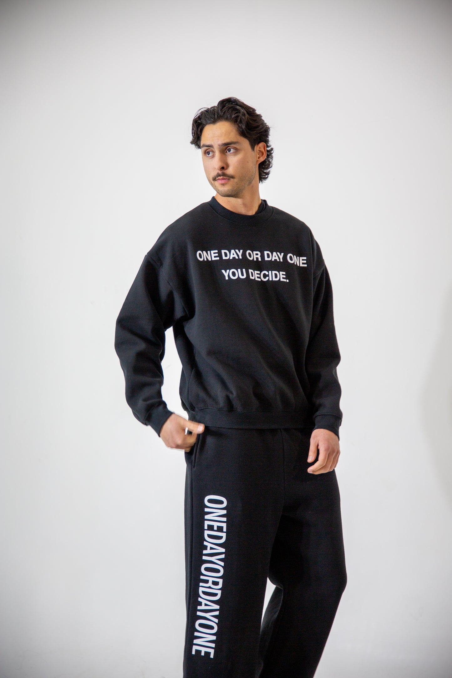 'Don't Call Me Lucky' Crewneck - Black