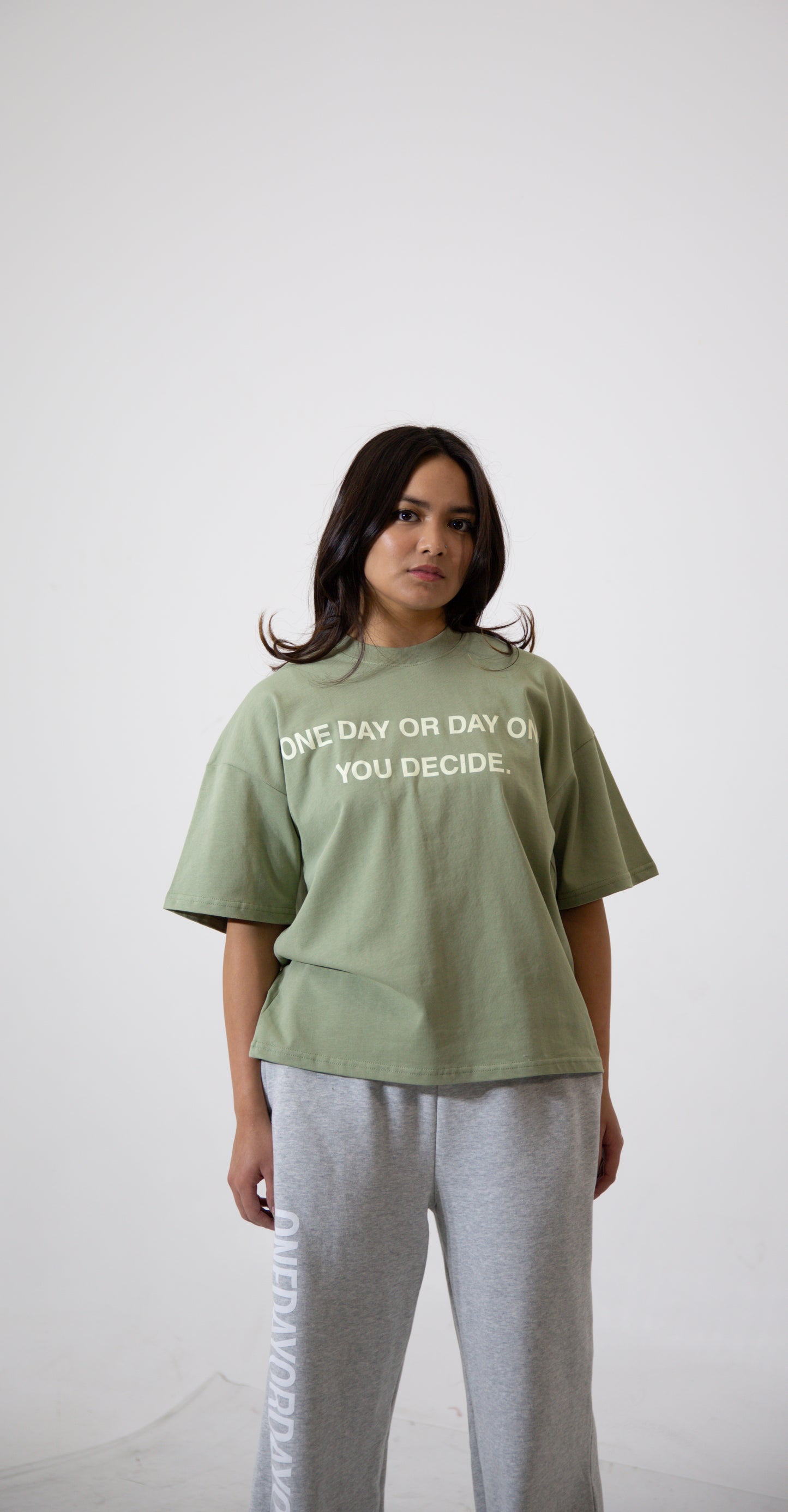 'Take The Risk' Tee - Matcha