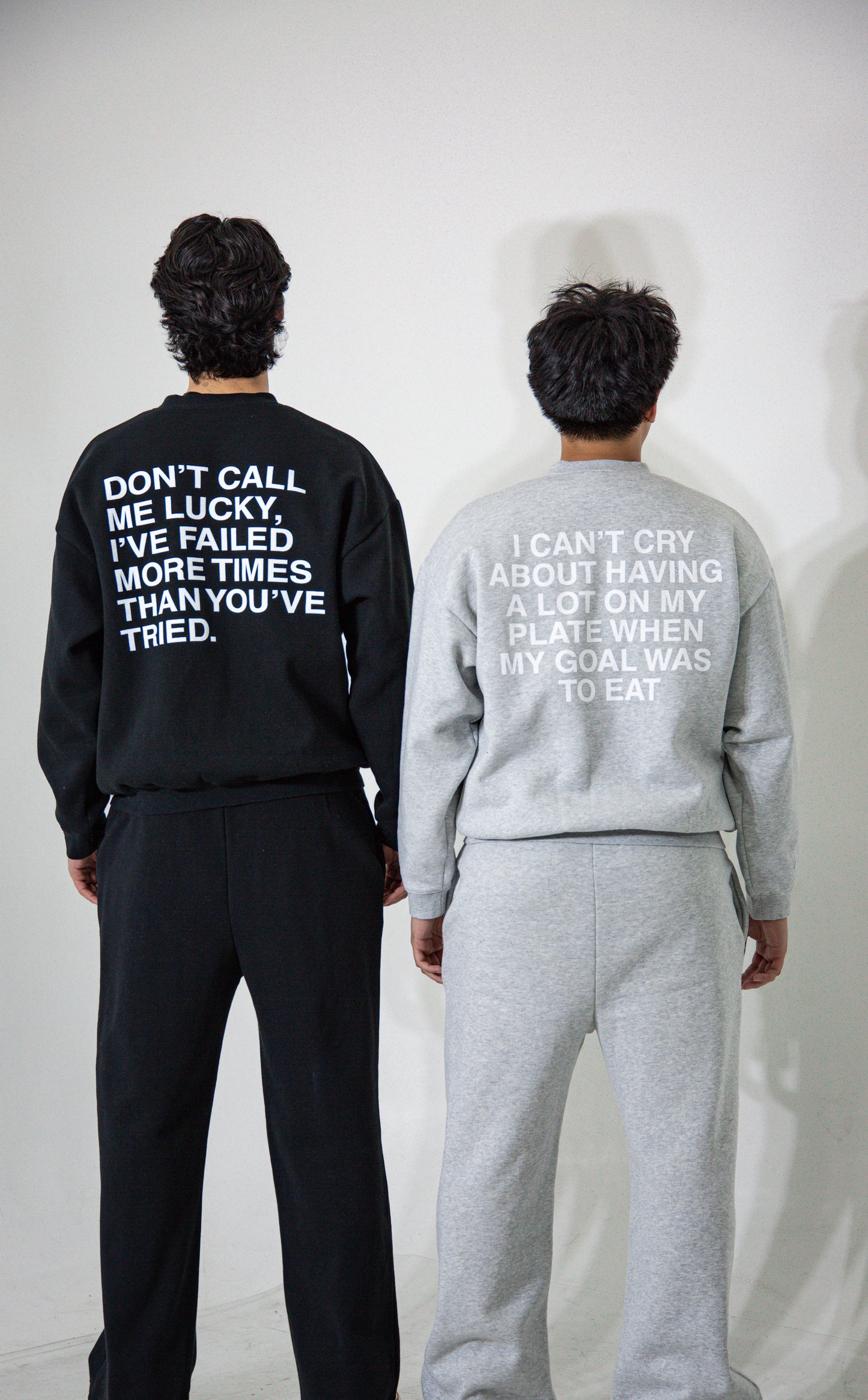 'Don't Call Me Lucky' Crewneck - Black