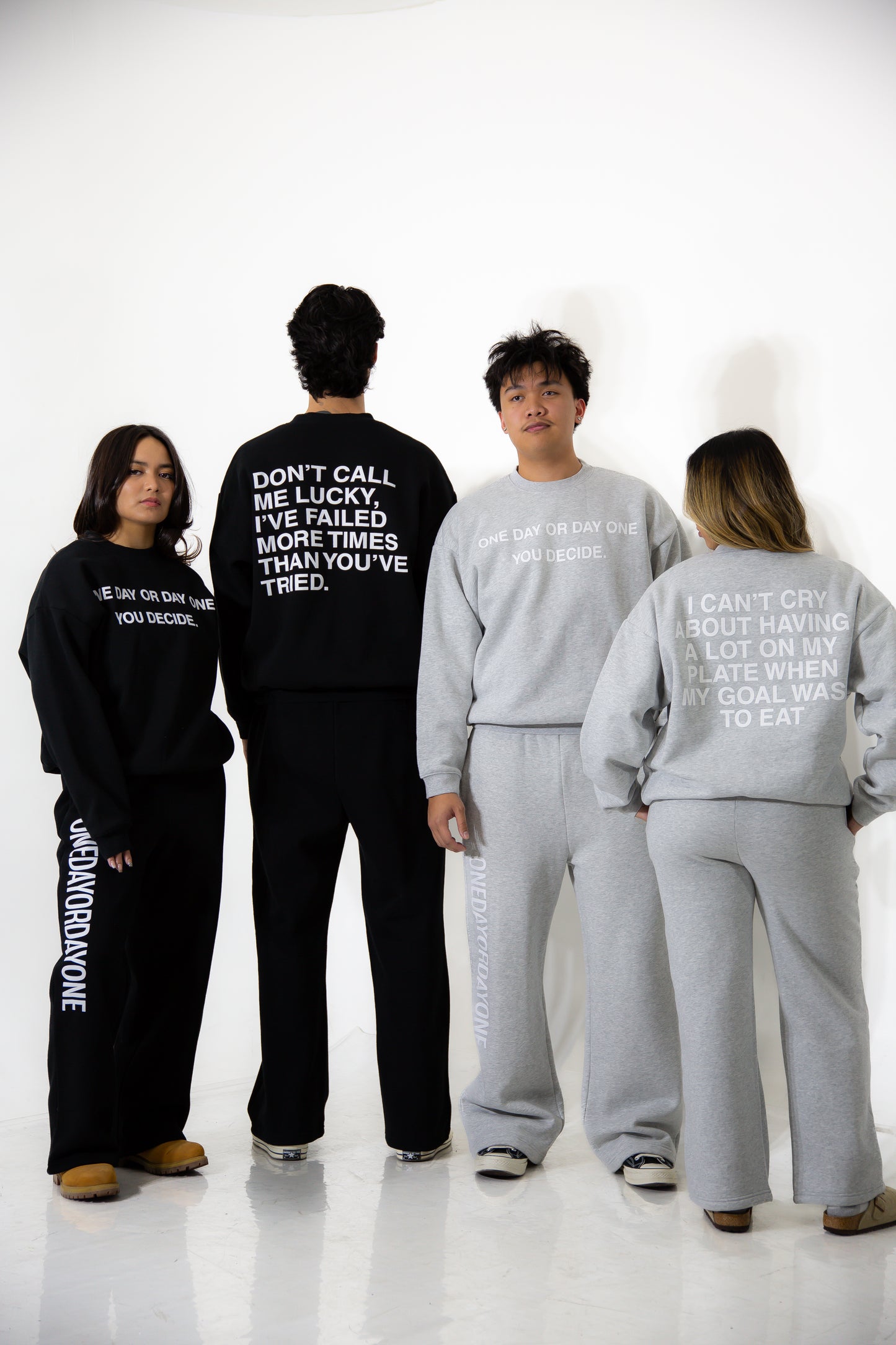 'Goal Was To Eat' Crewneck - Heather Grey