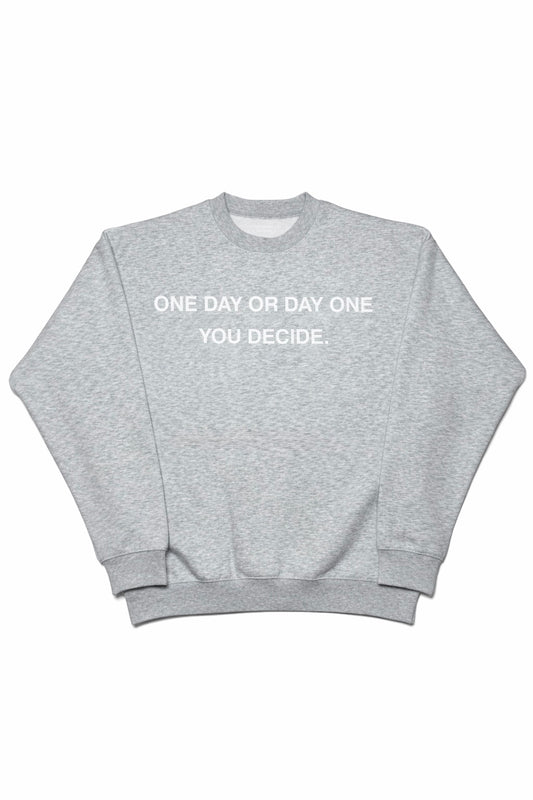 'Goal Was To Eat' Crewneck - Heather Grey