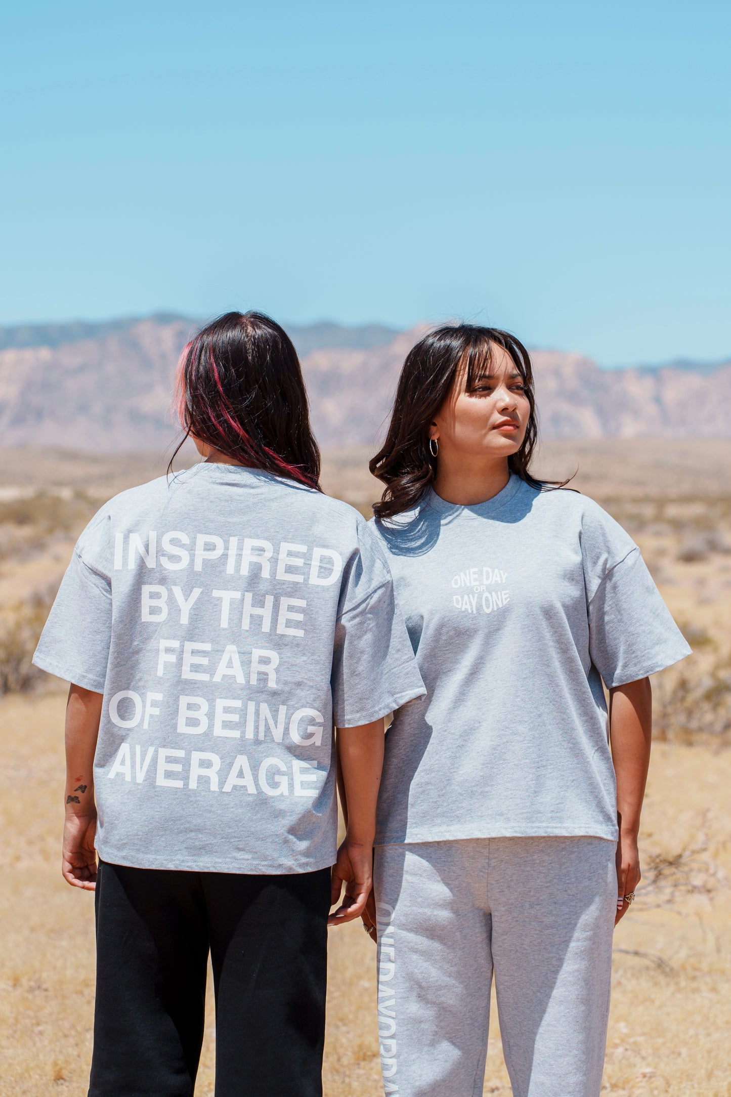 'Fear Of Being Average' Heather Grey Tee